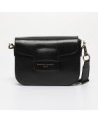 Eliane schwarze Schultertasche aus Leder - 25x16x6 cm