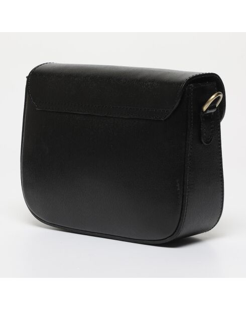 Eliane schwarze Schultertasche aus Leder - 25x16x6 cm