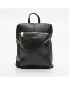 Sac à dos en Cuir Mélania noir - 27.5x24.5x9 cm