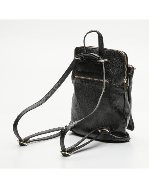 Sac à dos en Cuir Mélania noir - 27.5x24.5x9 cm