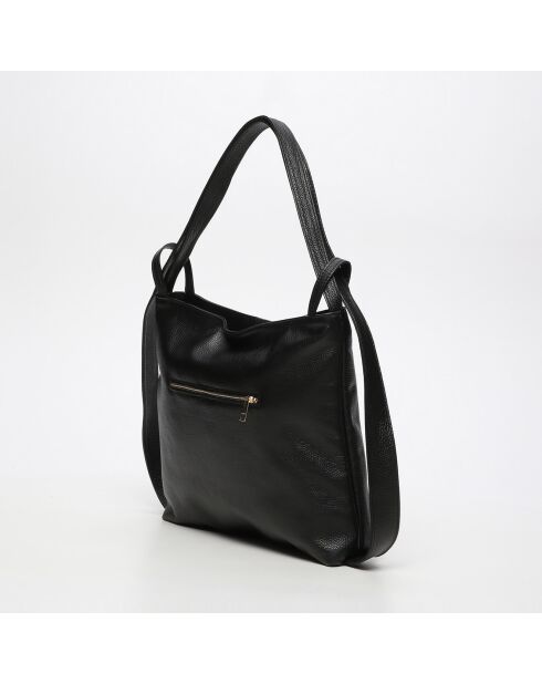 Schwarze Teva Lederhandtasche - 40x36x9 cm
