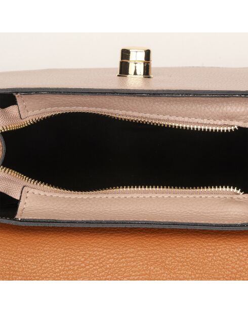 Winy Lederhandtasche camel/nude - 29x22x11,5 cm