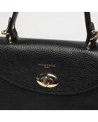 Borsa a mano in pelle nera Winy - 29x22x11,5 cm