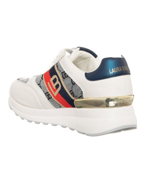 Sneakers Ossy blanc/rouge/bleu marine