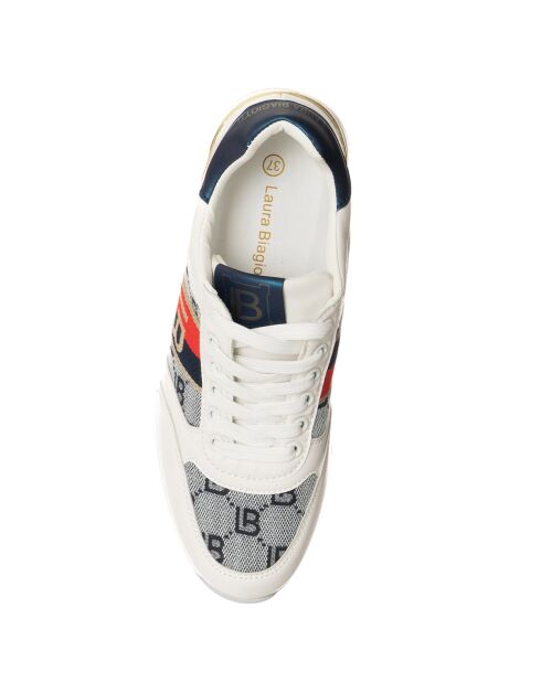 Sneakers Ossy blanc/rouge/bleu marine