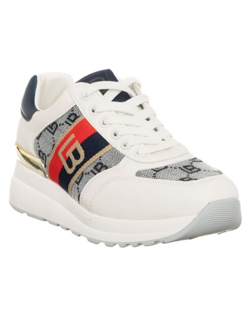 Sneakers Ossy blanc/rouge/bleu marine