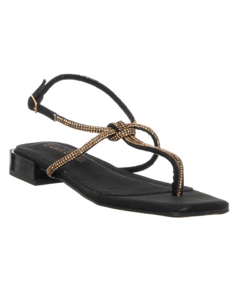 Sandales Rolia noir/doré