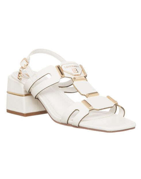Sandales Neli blanches - Talon 6 cm
