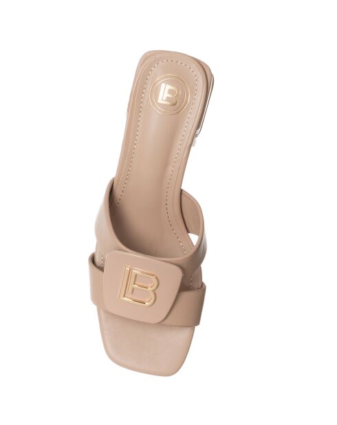 Mules Fada beiges - Talon 6 cm