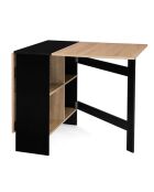 Table console pliable Andy noir/hêtre -  80x150x75 cm