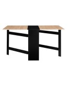 Table console pliable Andy noir/hêtre -  80x150x75 cm