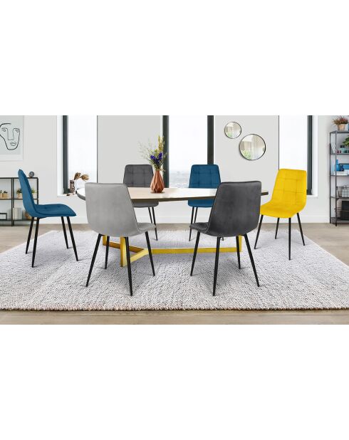 6 Chaises Linda multicolores - 46x57x86 cm