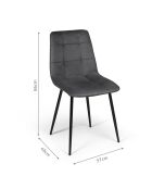 6 Chaises Linda multicolores - 46x57x86 cm