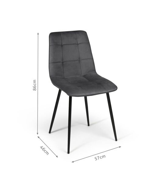 6 Chaises Linda multicolores - 46x57x86 cm