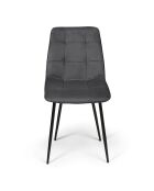 6 Chaises Linda gris foncé - 46x57x86 cm
