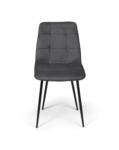 6 Chaises Linda gris foncé - 46x57x86 cm