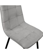 6 Chaises Linda gris clair - 46x57x86 cm