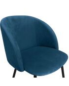 2 Chaises Nina bleu canard - 52x60x79 cm