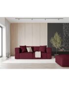 Pouf Esther bordeaux - 100x100x41 cm