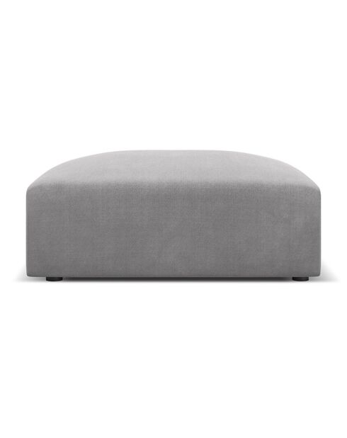 Pouf Esther gris clair - 100x100x41 cm