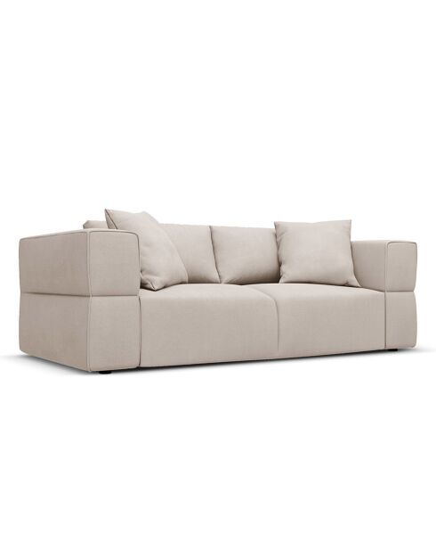 Canapé Esther 3 Places beige - 214x103x78 cm