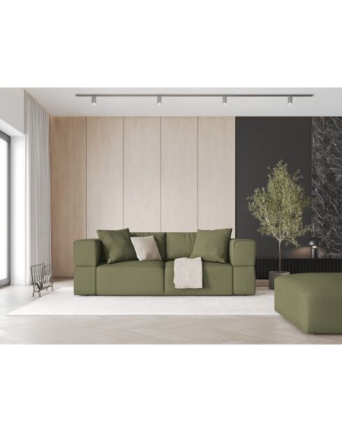 Canapé Esther 3 Places vert clair - 214x103x78 cm