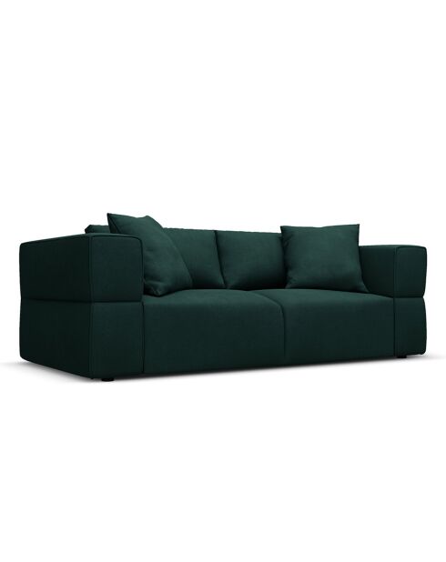 Canapé Esther 3 Places vert bouteille - 214x103x78 cm