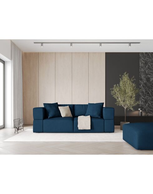 Canapé Esther 3 Places bleu roi - 214x103x78 cm