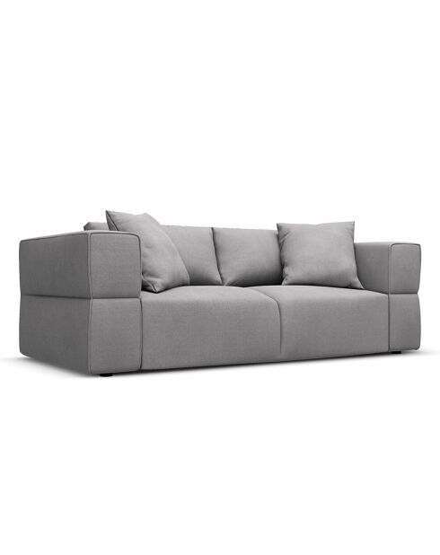 Canapé Esther 3 Places gris clair - 214x103x78 cm