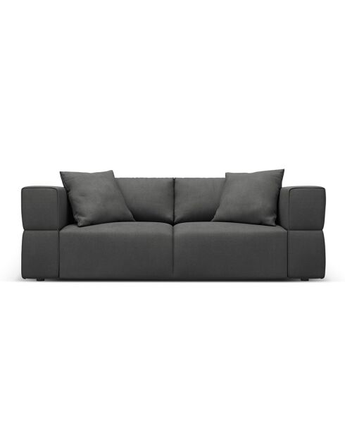 Canapé Esther 3 Places gris foncé - 214x103x78 cm