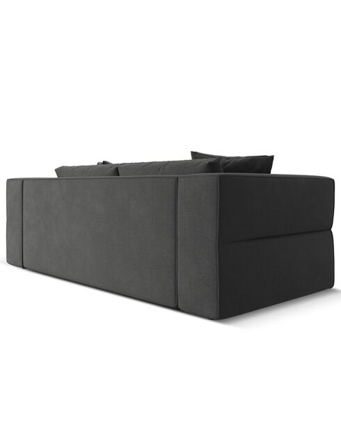 Canapé Esther 3 Places gris foncé - 214x103x78 cm