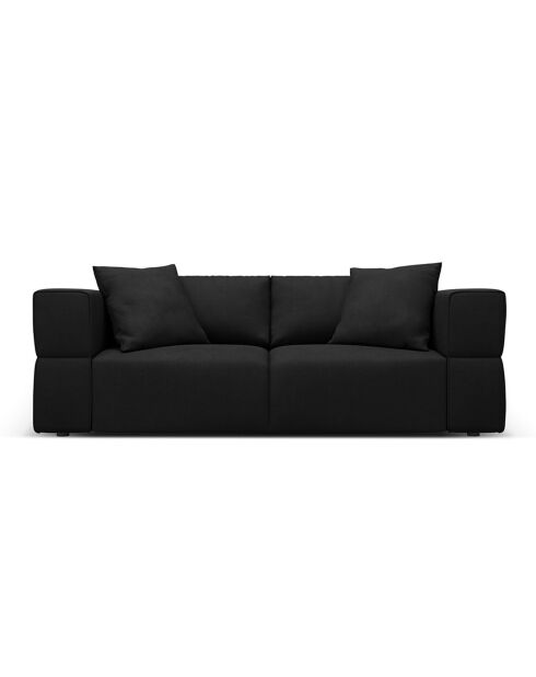 Canapé Esther 3 Places noir - 214x103x78 cm