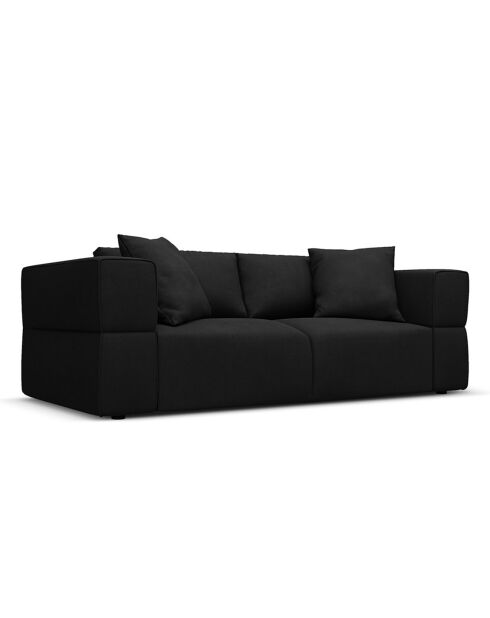 Canapé Esther 3 Places noir - 214x103x78 cm