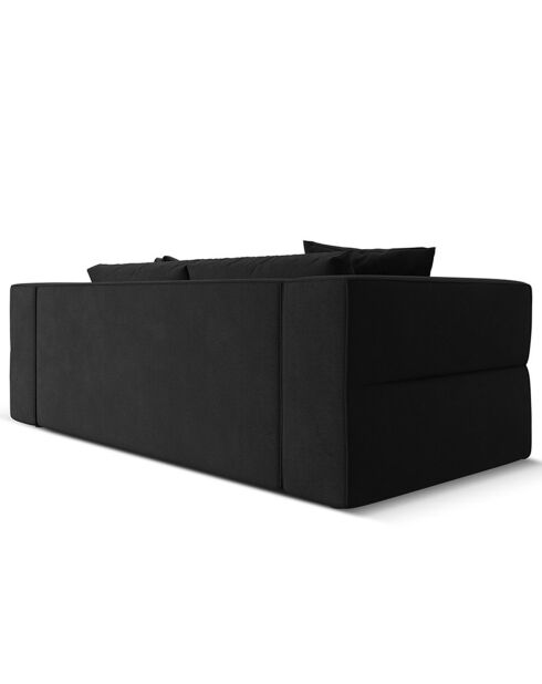 Canapé Esther 3 Places noir - 214x103x78 cm