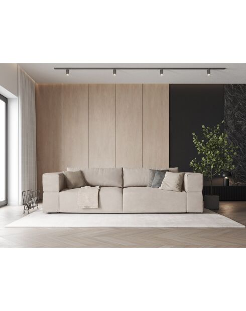 Canapé Esther 4 Places beige - 248x103x78 cm