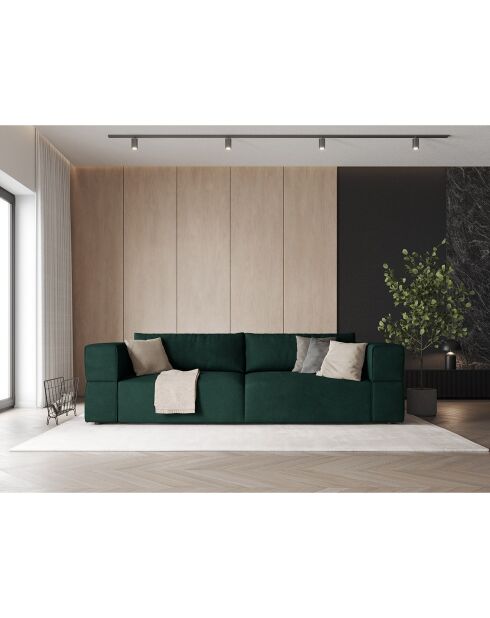 Canapé Esther 4 Places vert bouteille - 248x103x78 cm