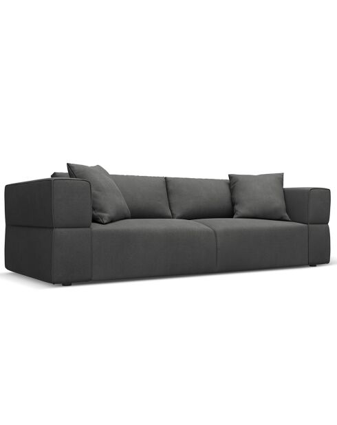 Canapé Esther 4 Places gris foncé - 248x103x78 cm