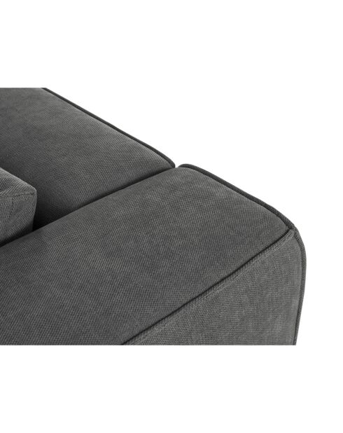 Canapé d'angle Panoramique droit Esther 6 Places gris foncé - 380x298x78 cm