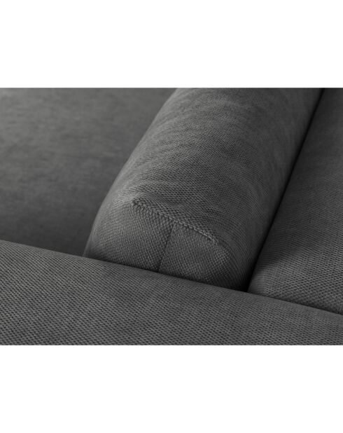 Canapé d'angle Panoramique droit Esther 6 Places gris foncé - 380x298x78 cm