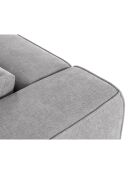 Canapé d'angle Panoramique droit Esther 6 Places gris clair - 380x298x78 cm