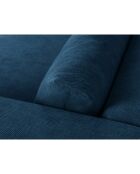 Canapé d'angle Panoramique droit Esther 6 Places bleu roi - 380x298x78 cm