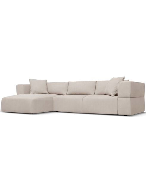 Canapé d'angle Gauche Esther 4 Places beige - 305x175x78 cm