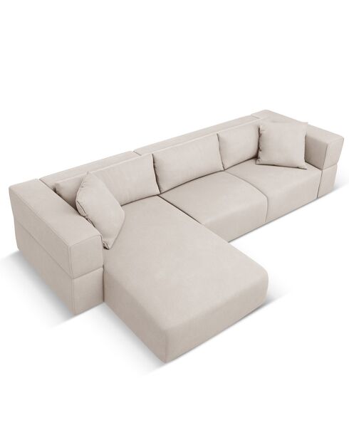 Canapé d'angle Gauche Esther 4 Places beige - 305x175x78 cm