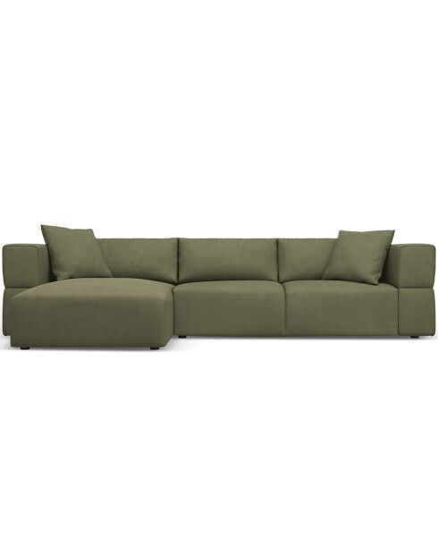 Canapé d'angle Gauche Esther 4 Places vert clair - 305x175x78 cm