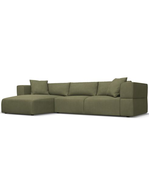 Canapé d'angle Gauche Esther 4 Places vert clair - 305x175x78 cm