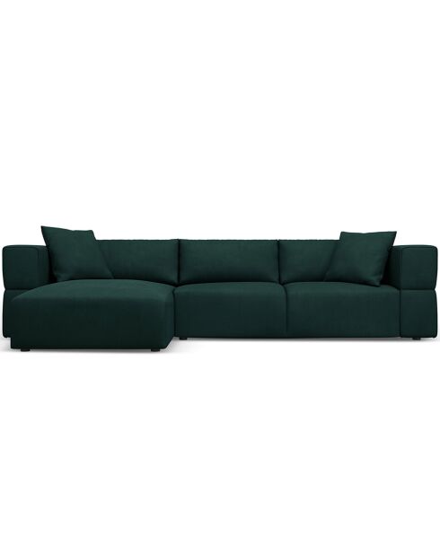 Canapé d'angle Gauche Esther 4 Places vert bouteille - 305x175x78 cm