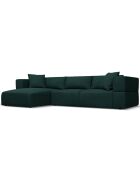 Canapé d'angle Gauche Esther 4 Places vert bouteille - 305x175x78 cm