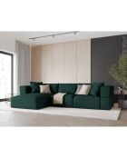 Canapé d'angle Gauche Esther 4 Places vert bouteille - 305x175x78 cm