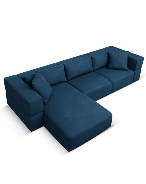 Canapé d'angle Gauche Esther 4 Places bleu roi - 305x175x78 cm
