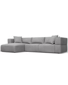 Canapé d'angle Gauche Esther 4 Places gris clair - 305x175x78 cm
